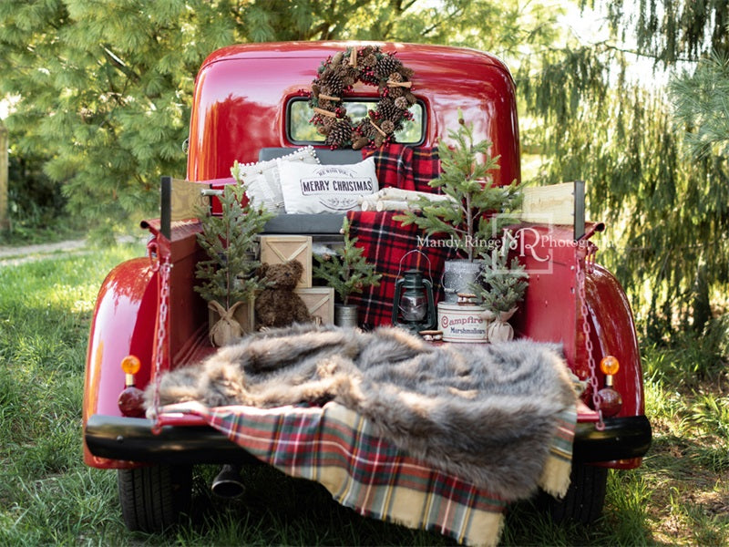 Kate Red Christmas Truck Backdrop Designed by Mandy Ringe Photography - Kate Backdrop AU