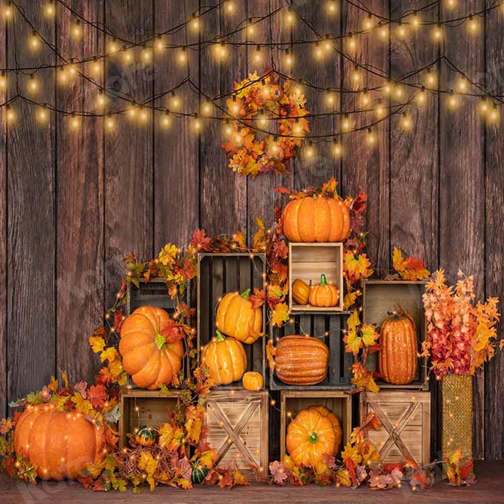 Kate Thanksgiving Pumpkins Backdrop Autumn Designed by Emetselch - Kate Backdrop AU