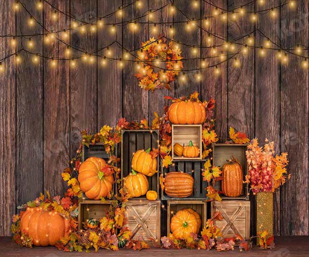 Kate Thanksgiving Pumpkins Backdrop Autumn Designed by Emetselch - Kate Backdrop AU