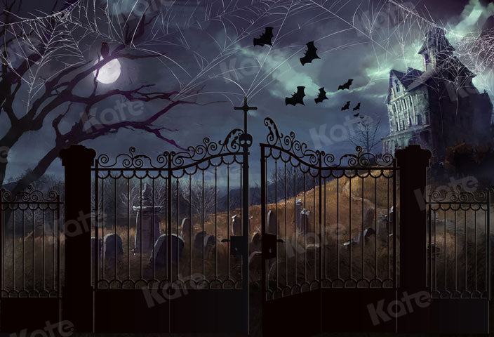 Kate Halloween Castle Night Door Backdrop for Photography - Kate Backdrop AU