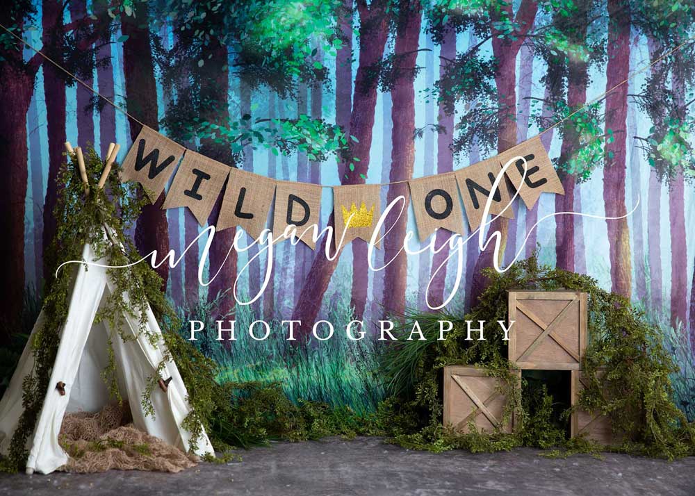 Kate Summer Forest Backdrop Wild One Designed by Megan Leigh Photography - Kate Backdrop AU