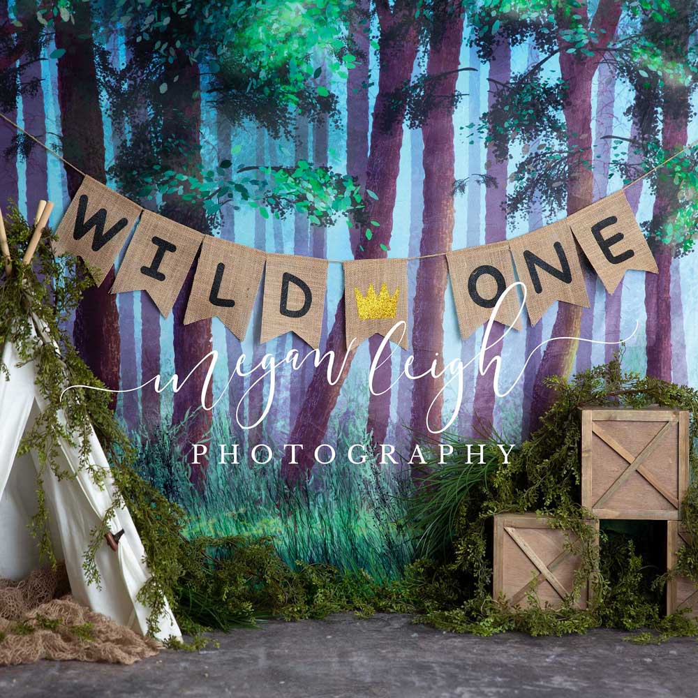 Kate Summer Forest Backdrop Wild One Designed by Megan Leigh Photography - Kate Backdrop AU