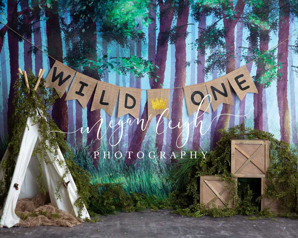 Kate Summer Forest Backdrop Wild One Designed by Megan Leigh Photography - Kate Backdrop AU