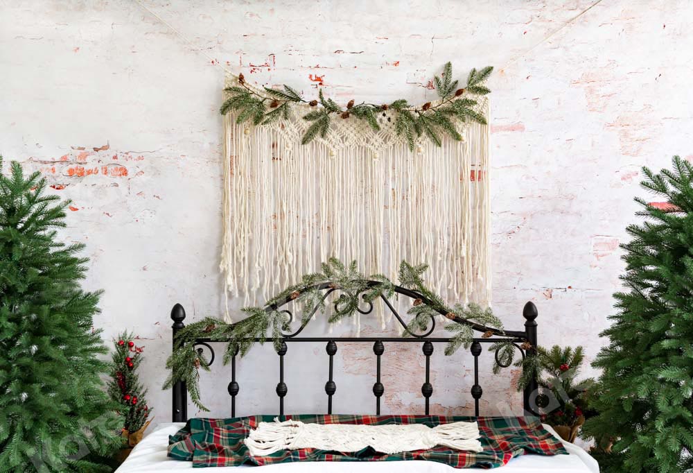 Kate Christmas Tree Boho Headboard Backdrop Designed by Emetselch - Kate Backdrop AU