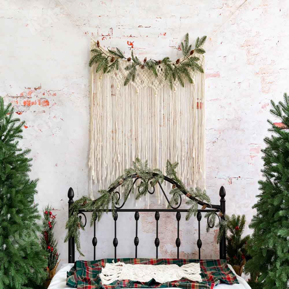 Kate Christmas Tree Boho Headboard Backdrop Designed by Emetselch - Kate Backdrop AU