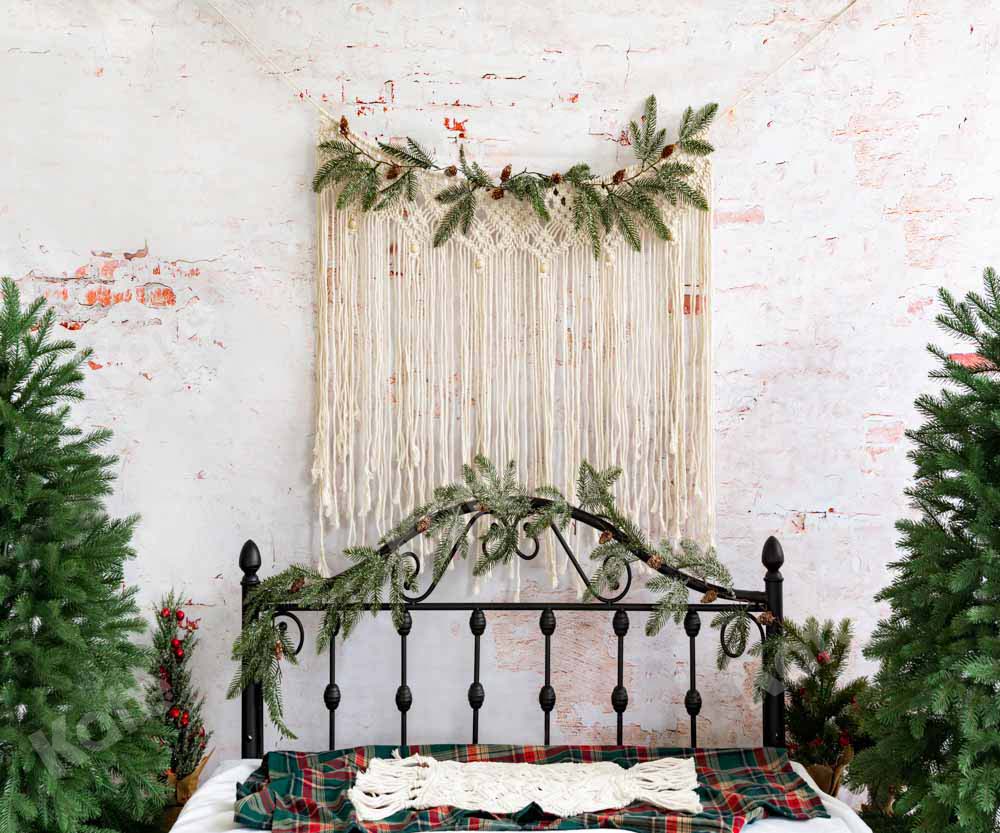 Kate Christmas Tree Boho Headboard Backdrop Designed by Emetselch - Kate Backdrop AU