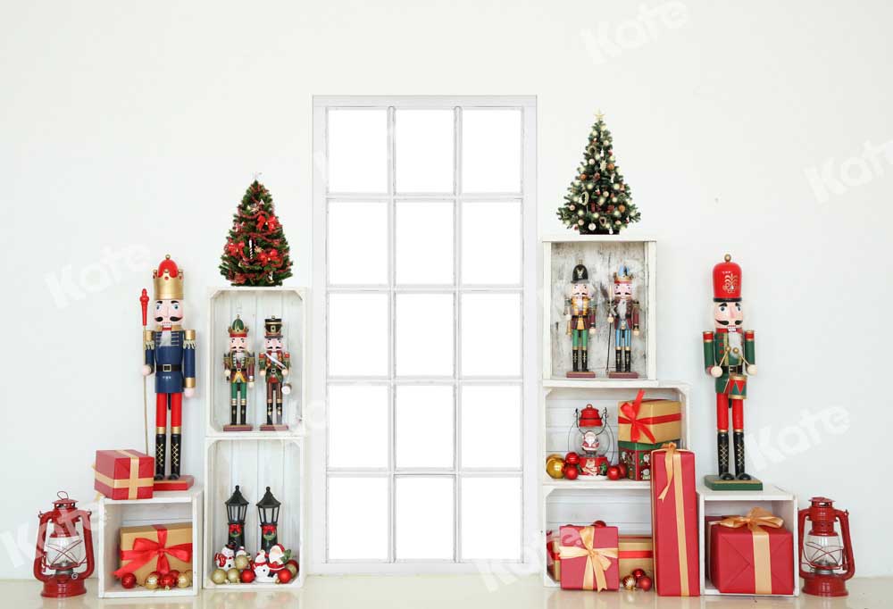 Kate Christmas Gift Nutcrackers Shelf Backdrop Door Designed by Emetselch - Kate Backdrop AU