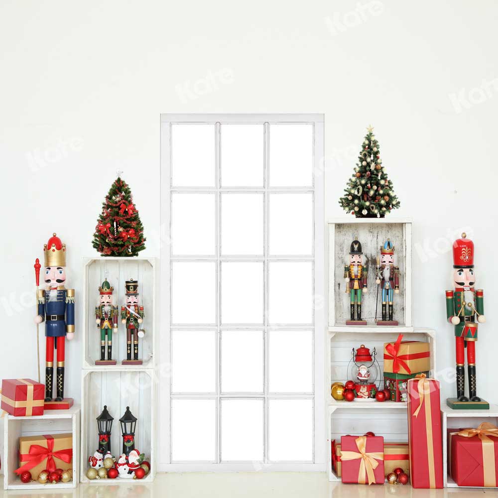 Kate Christmas Gift Nutcrackers Shelf Backdrop Door Designed by Emetselch - Kate Backdrop AU
