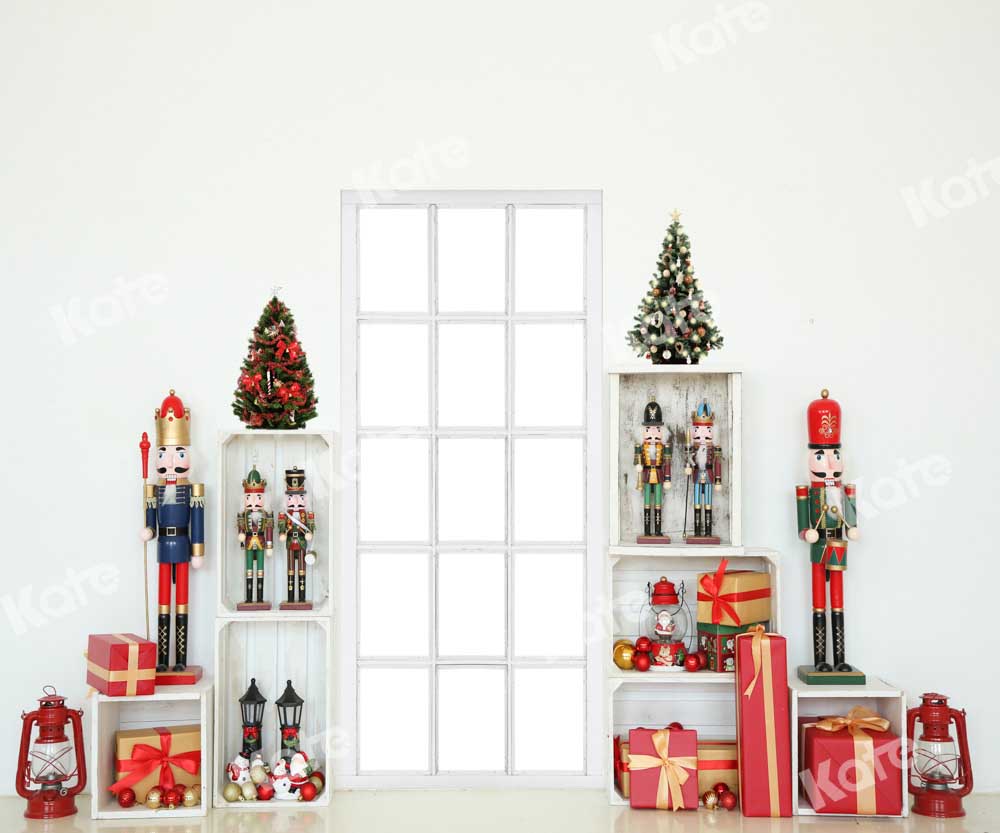 Kate Christmas Gift Nutcrackers Shelf Backdrop Door Designed by Emetselch - Kate Backdrop AU