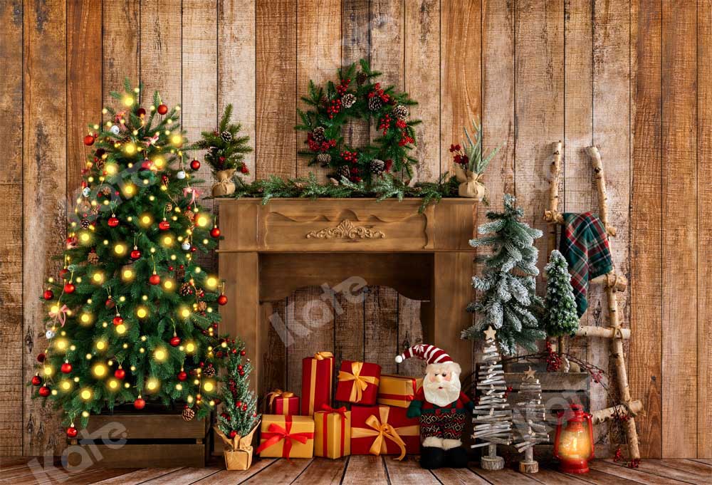 Kate Christmas Gifts Wreath Backdrop Designed by Emetselch - Kate Backdrop AU