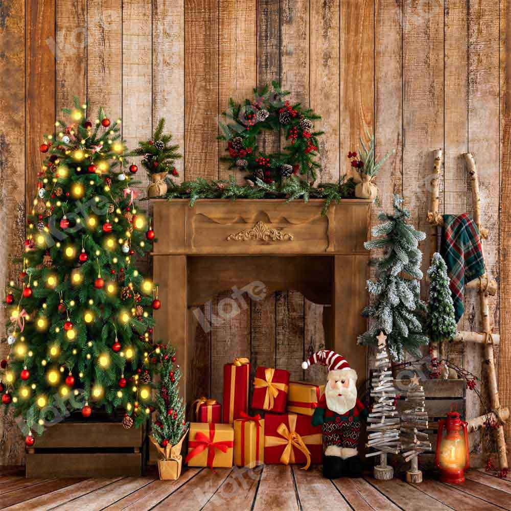 Kate Christmas Gifts Wreath Backdrop Designed by Emetselch - Kate Backdrop AU