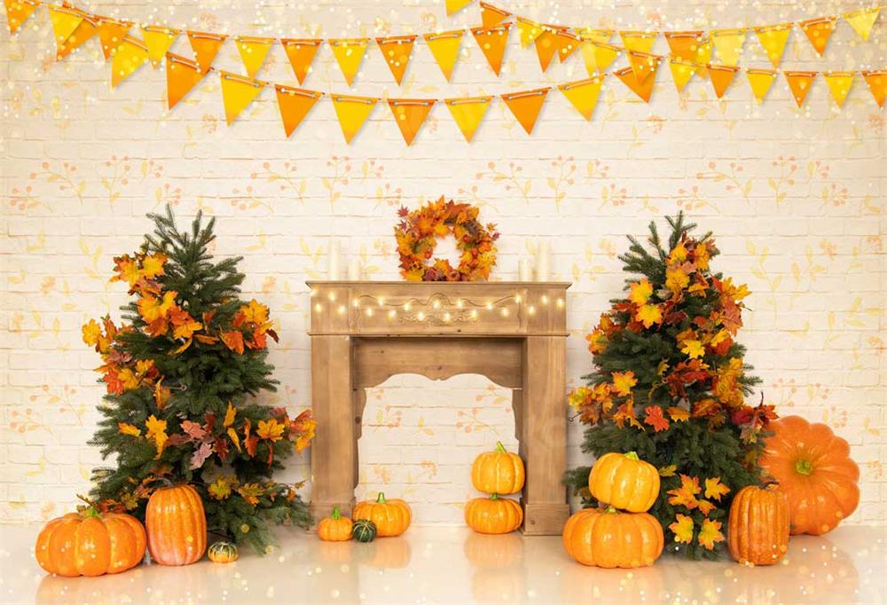 Kate Autumn Pumpkins Thanksgiving Backdrop for Photography - Kate Backdrop AU