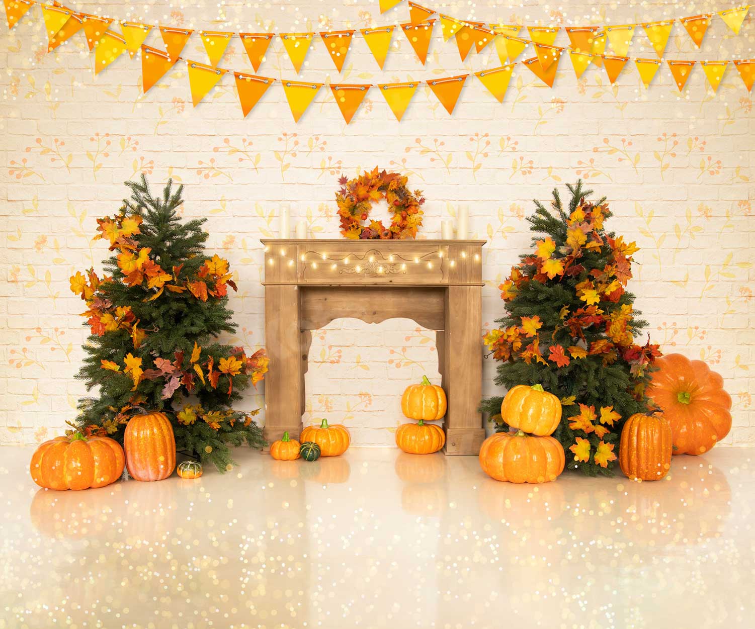 Kate Autumn Pumpkins Thanksgiving Backdrop for Photography - Kate Backdrop AU
