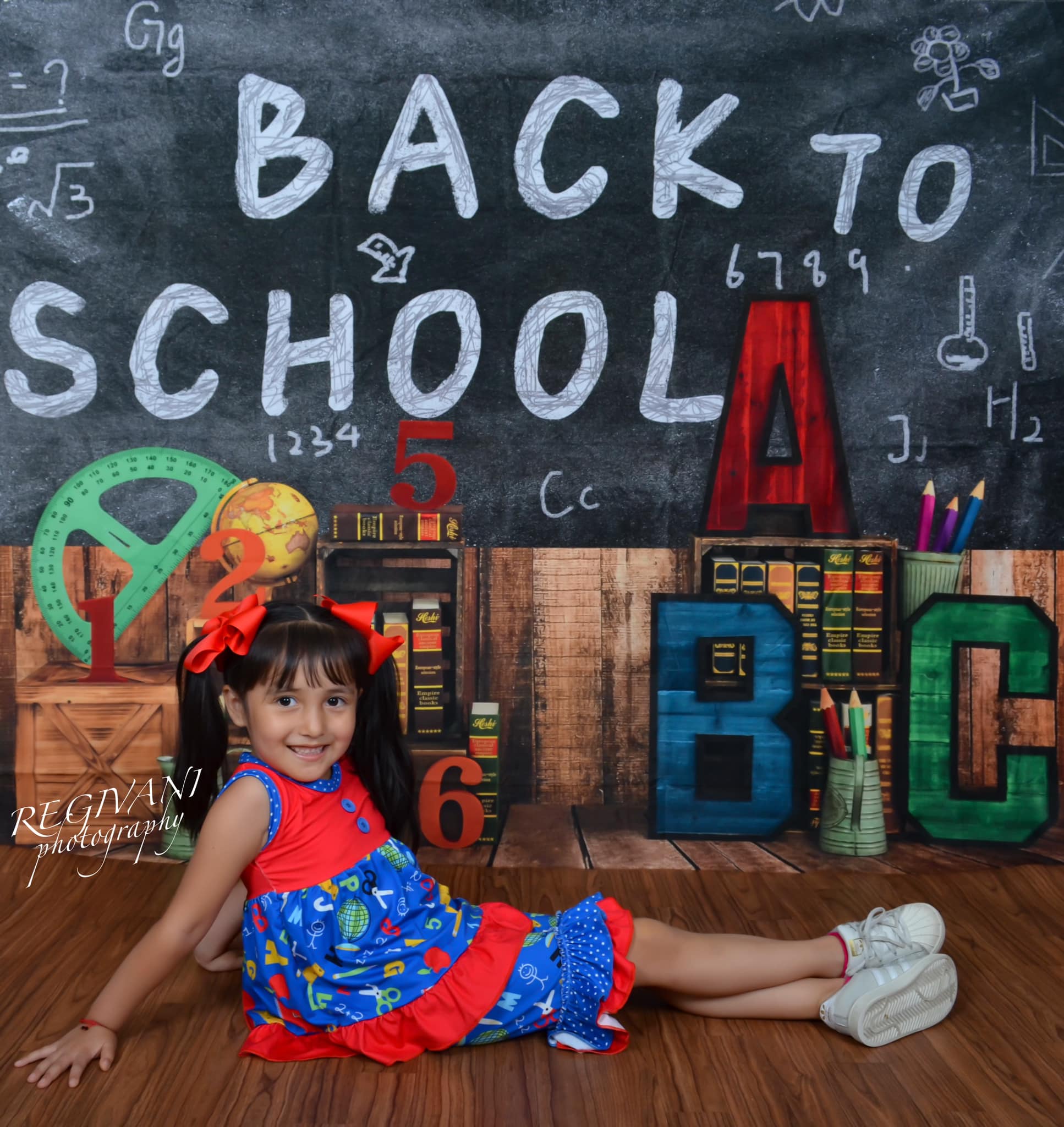 Kate Back To School Backdrop Blackboard Stationery Designed by Emetselch - Kate Backdrop AU