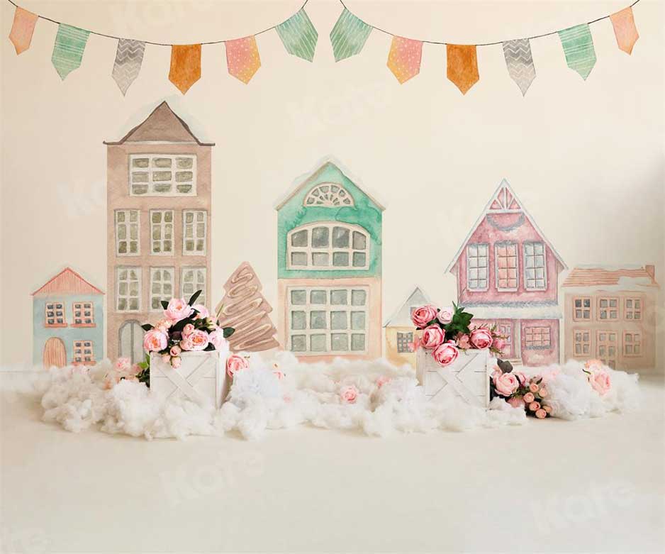 Kate Cake Smash Rose Town Backdrop for Photography - Kate Backdrop AU