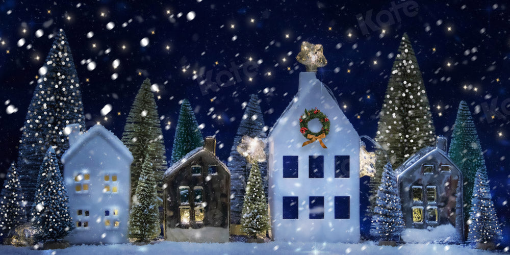 Kate Christmas Eve Backdrop Tree Snow Designed by Chain Photography - Kate Backdrop AU