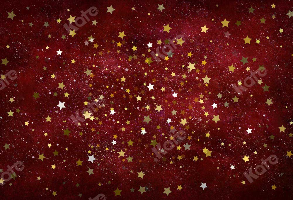 Kate Christmas Star Red Backdrop Designed by Chain Photography - Kate Backdrop AU