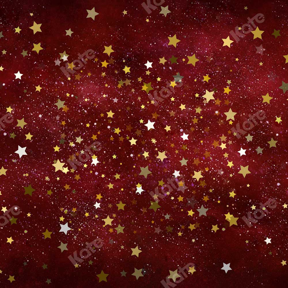 Kate Christmas Star Red Backdrop Designed by Chain Photography - Kate Backdrop AU