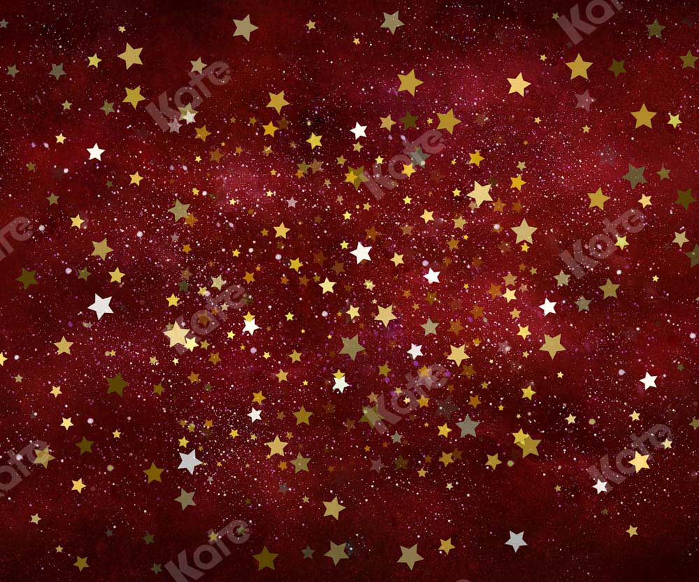 Kate Christmas Star Red Backdrop Designed by Chain Photography - Kate Backdrop AU