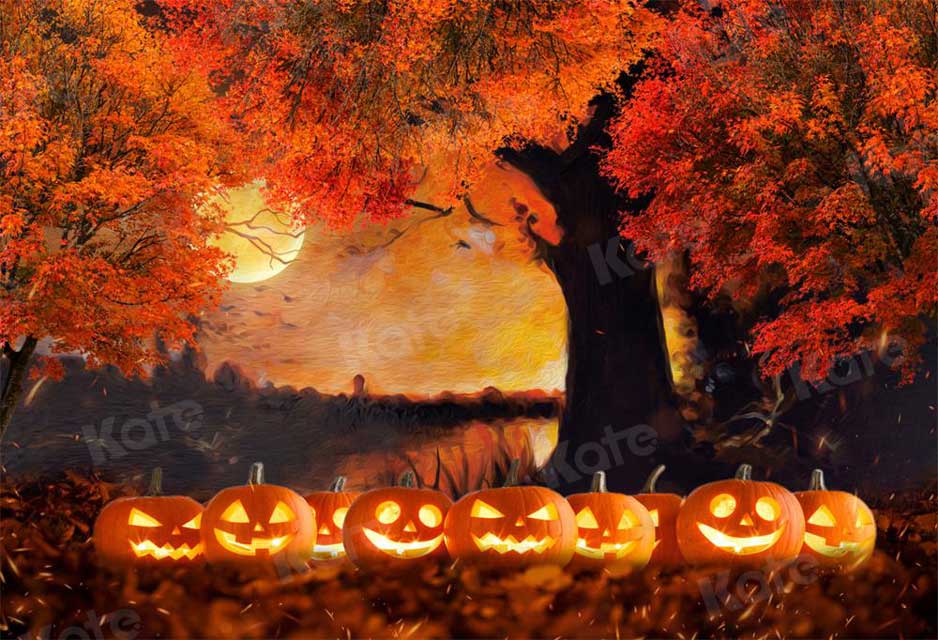 Kate Halloween Pumpkin Fall Backdrop for Photography - Kate Backdrop AU