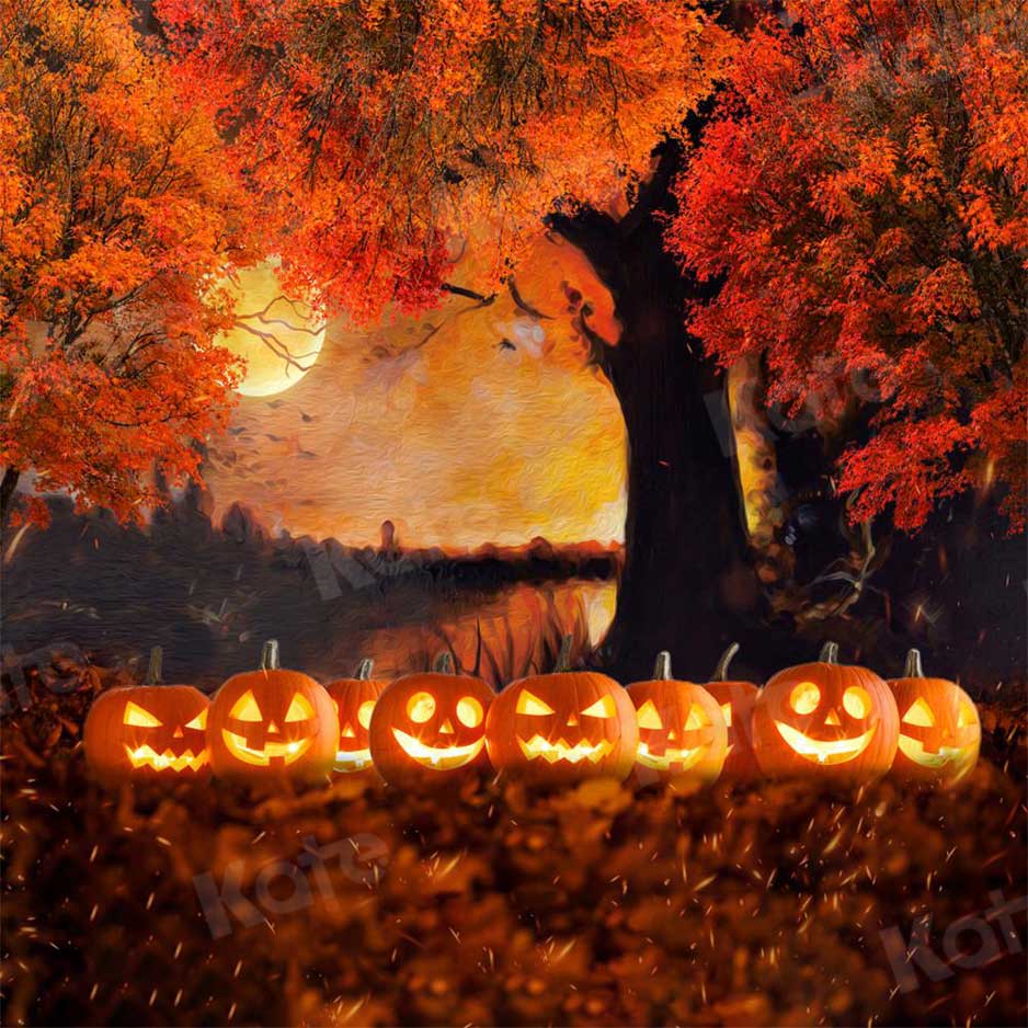 Kate Halloween Pumpkin Fall Backdrop for Photography - Kate Backdrop AU