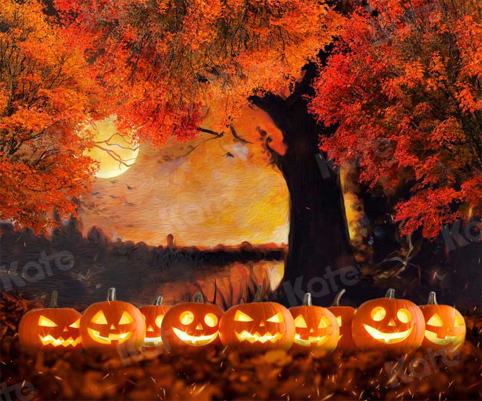 Kate Halloween Pumpkin Fall Backdrop for Photography - Kate Backdrop AU