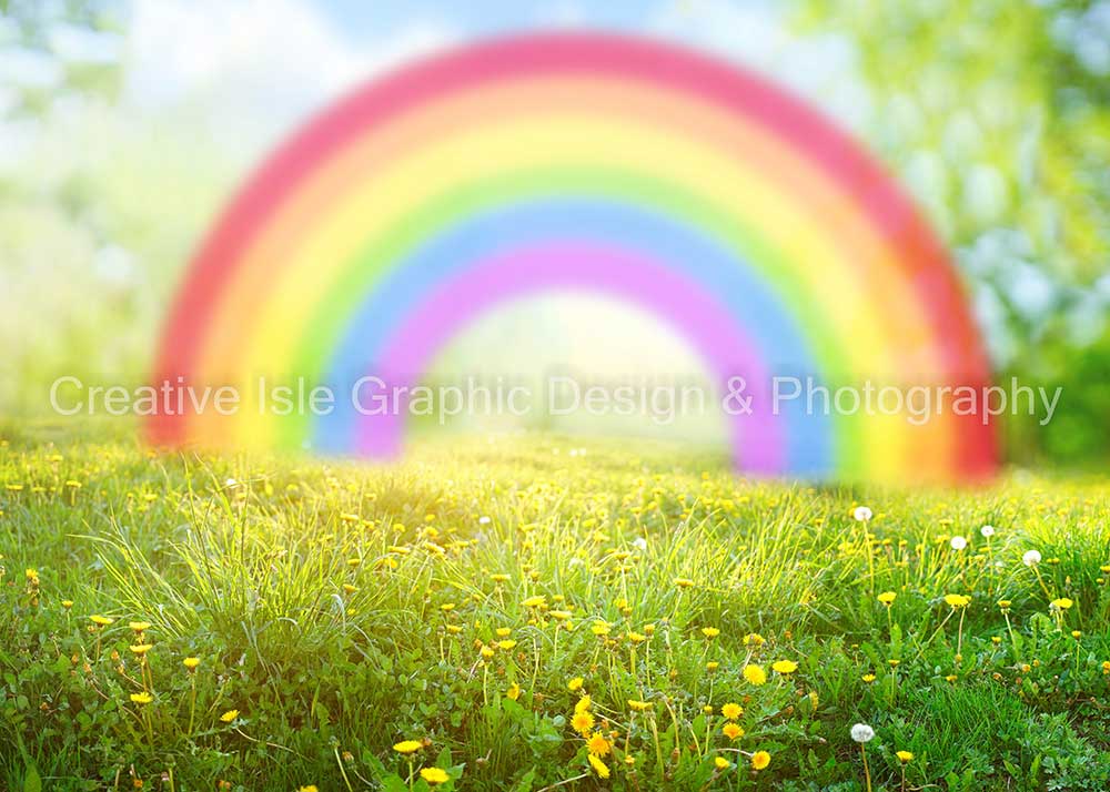 Kate Rainbow Backdrop Grassland Summer Designed by Chrissie Green - Kate Backdrop AU