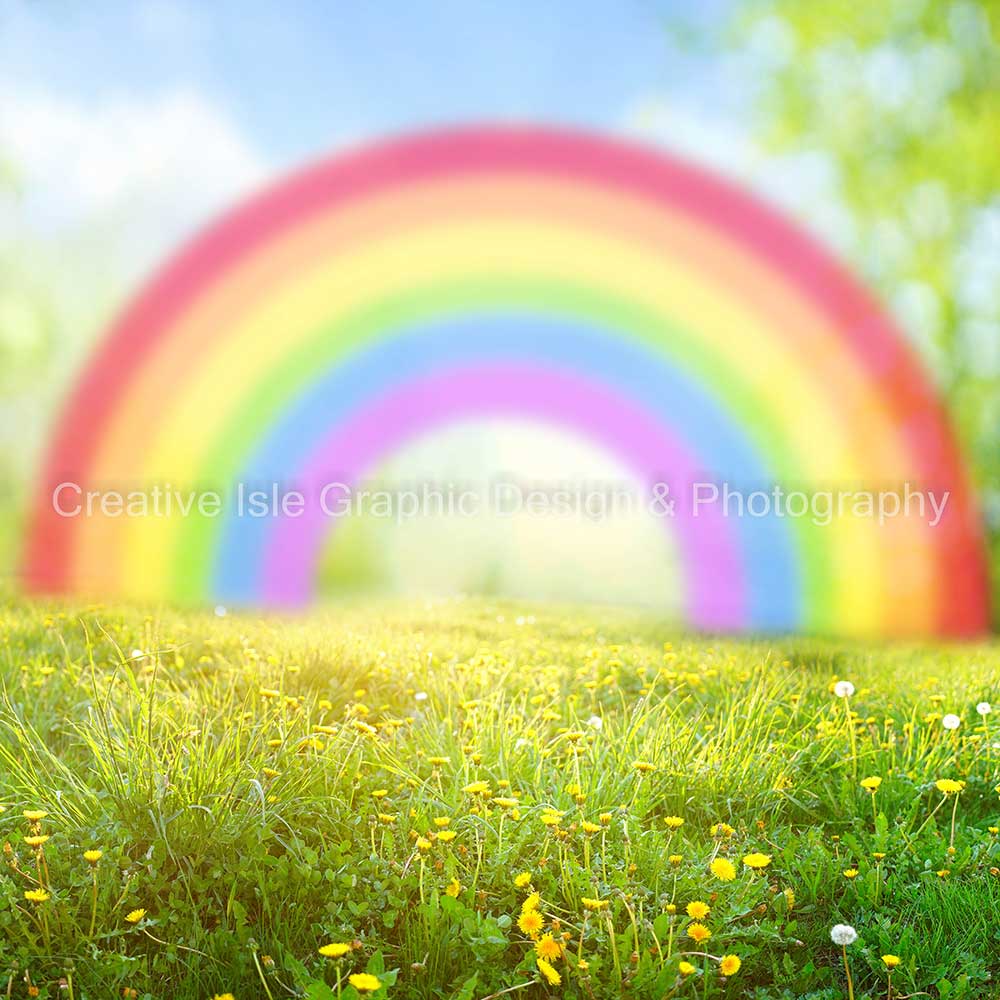 Kate Rainbow Backdrop Grassland Summer Designed by Chrissie Green - Kate Backdrop AU