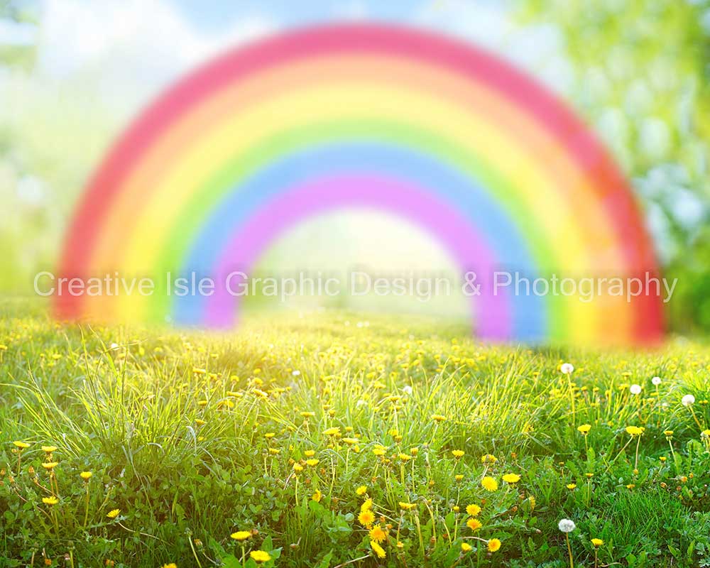 Kate Rainbow Backdrop Grassland Summer Designed by Chrissie Green - Kate Backdrop AU