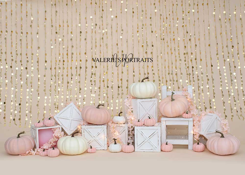 Kate Pink pumpkin patch Backdrop Designed by Valerie Miranda - Kate Backdrop AU