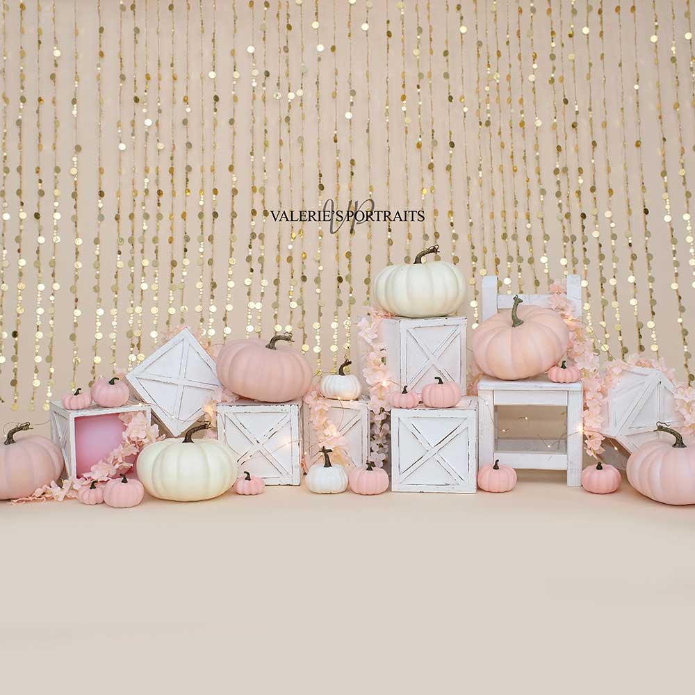 Kate Pink pumpkin patch Backdrop Designed by Valerie Miranda - Kate Backdrop AU