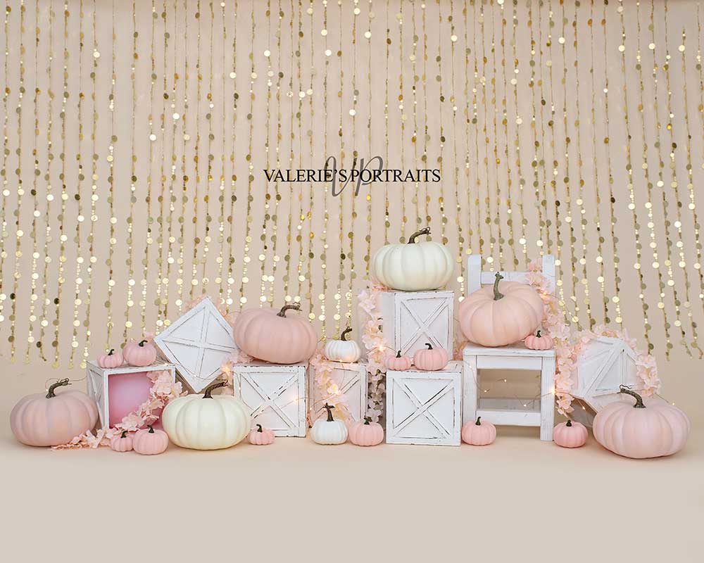 Kate Pink pumpkin patch Backdrop Designed by Valerie Miranda - Kate Backdrop AU