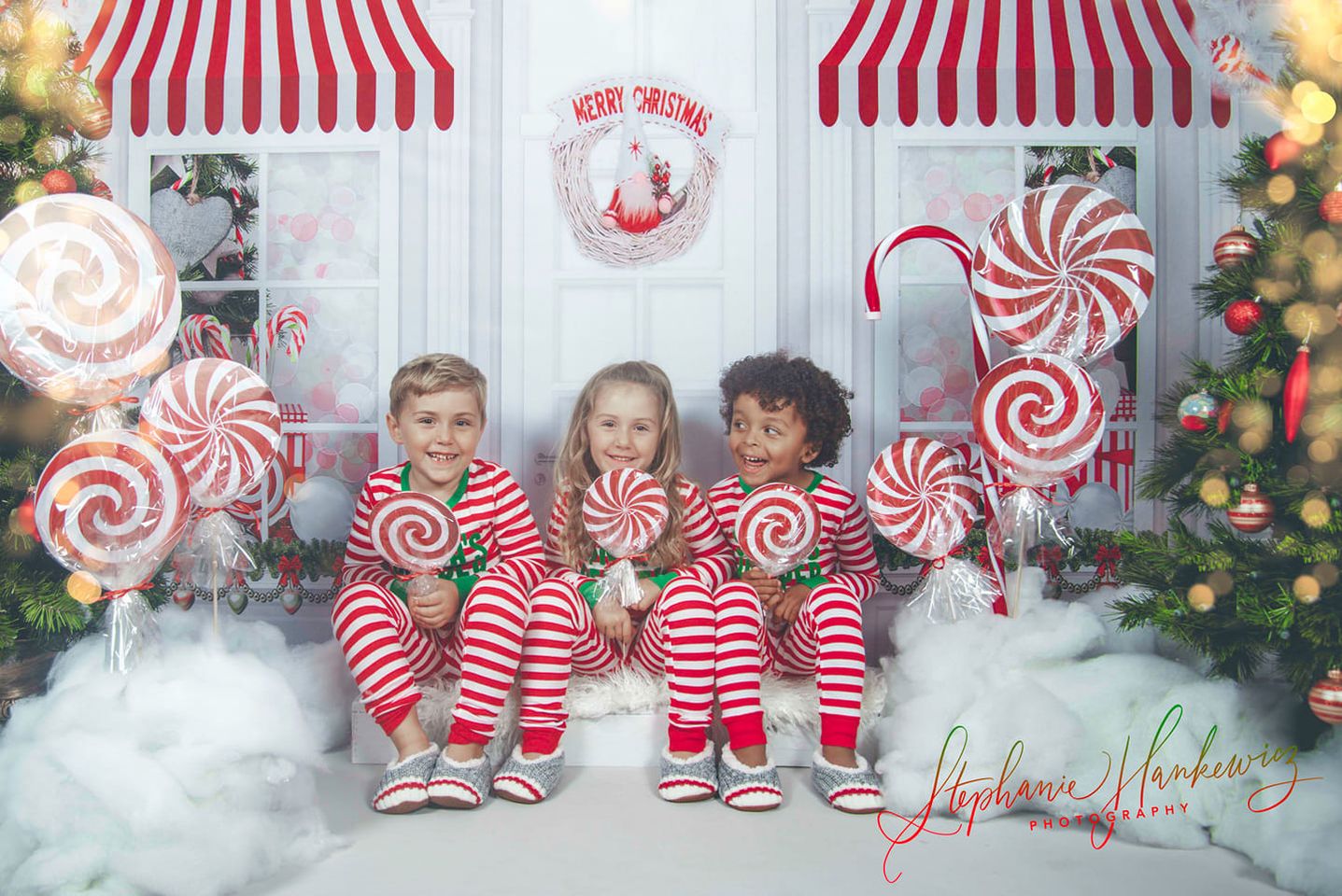 Kate Christmas Candy Shop Backdrop for Photography - Kate Backdrop AU