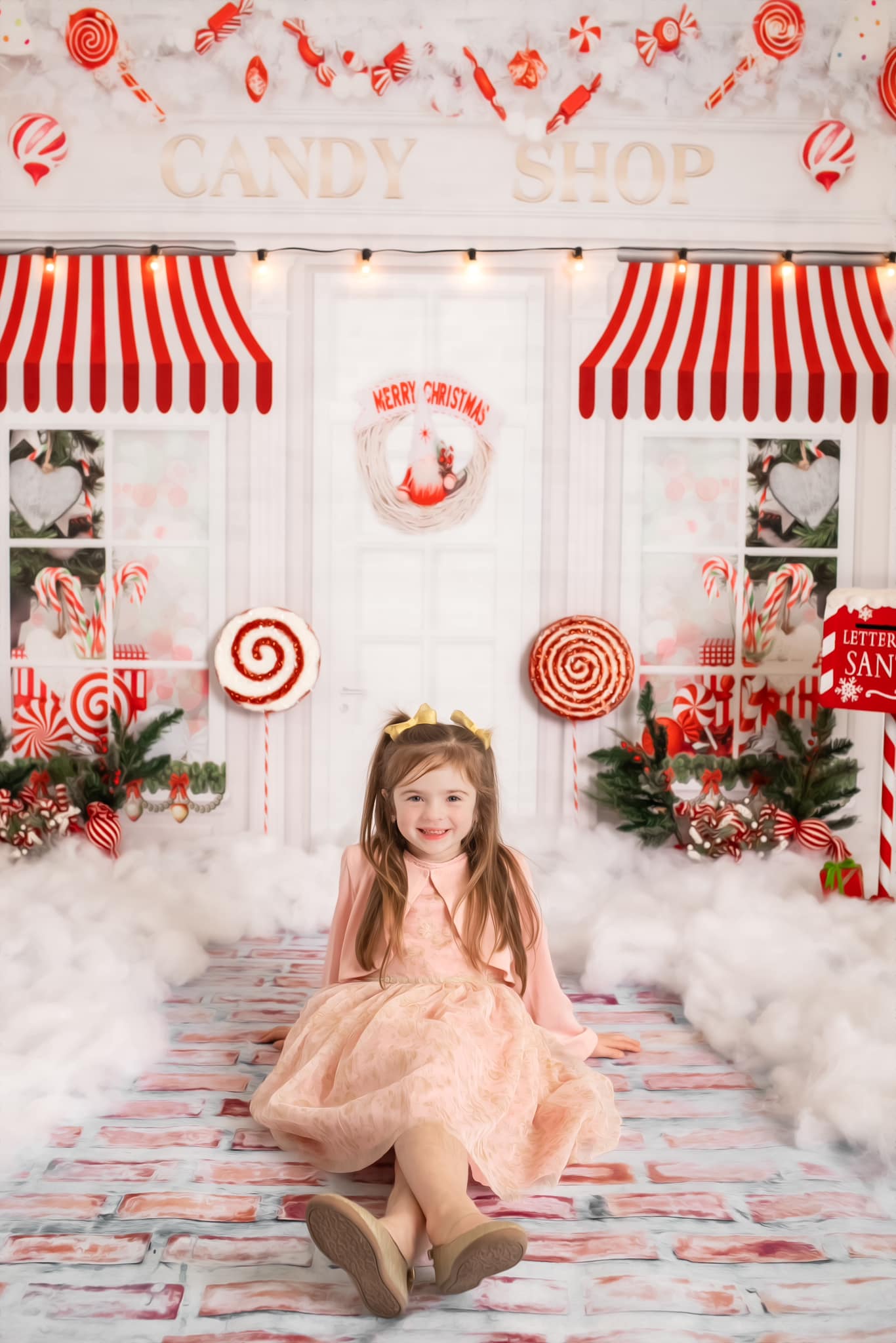 Kate Christmas Candy Shop Backdrop for Photography - Kate Backdrop AU