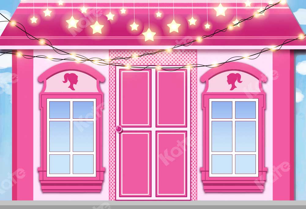 Kate Barbie Pink House Backdrop Star Designed by Chain Photography - Kate Backdrop AU