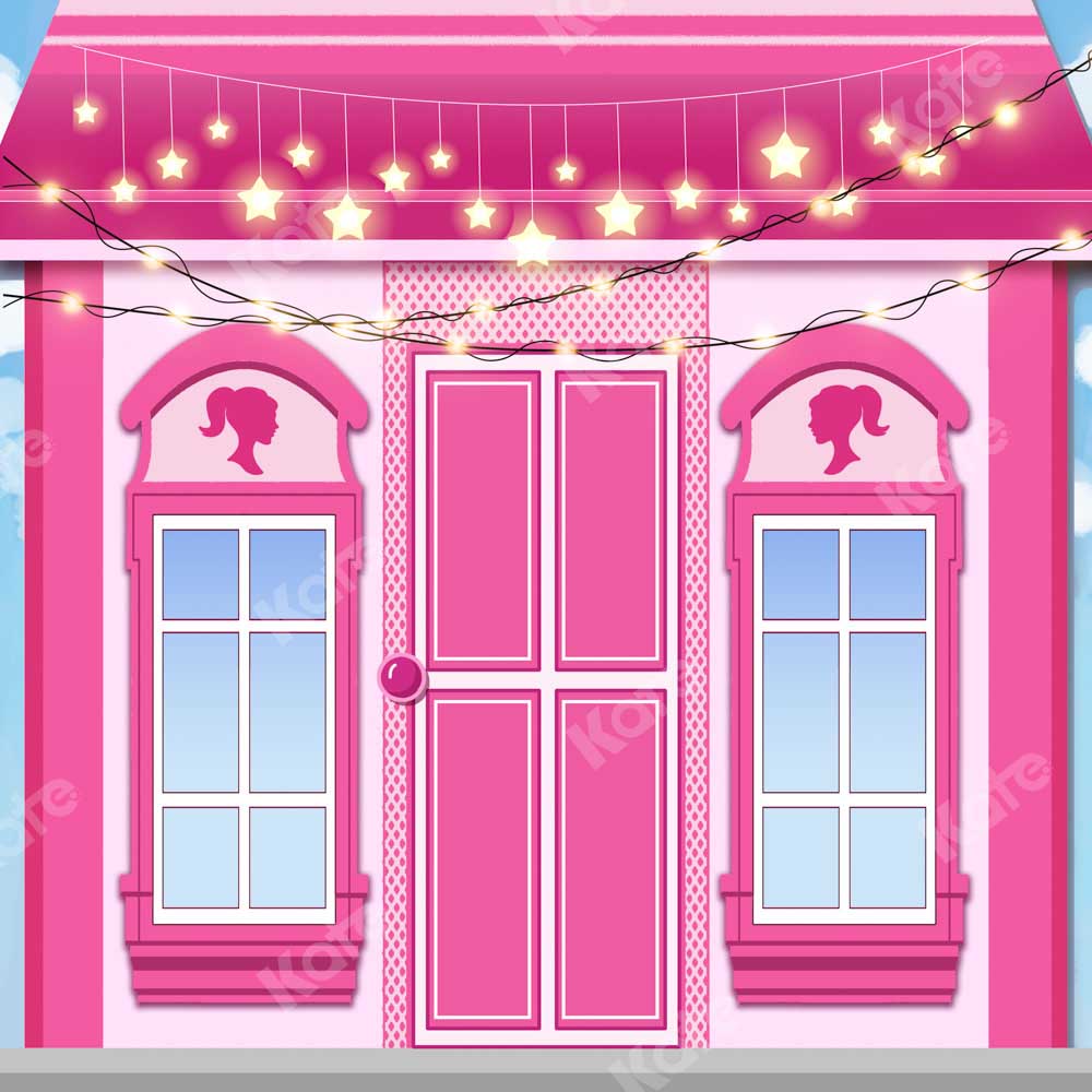 Kate Barbie Pink House Backdrop Star Designed by Chain Photography - Kate Backdrop AU