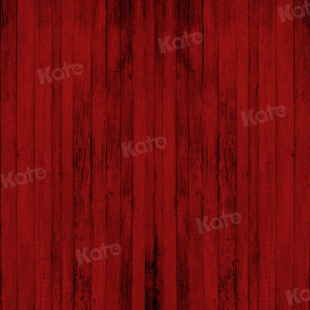 Kate Valentine's Day Backdrop Red Wooden Board Designed by Chain Photography - Kate Backdrop AU