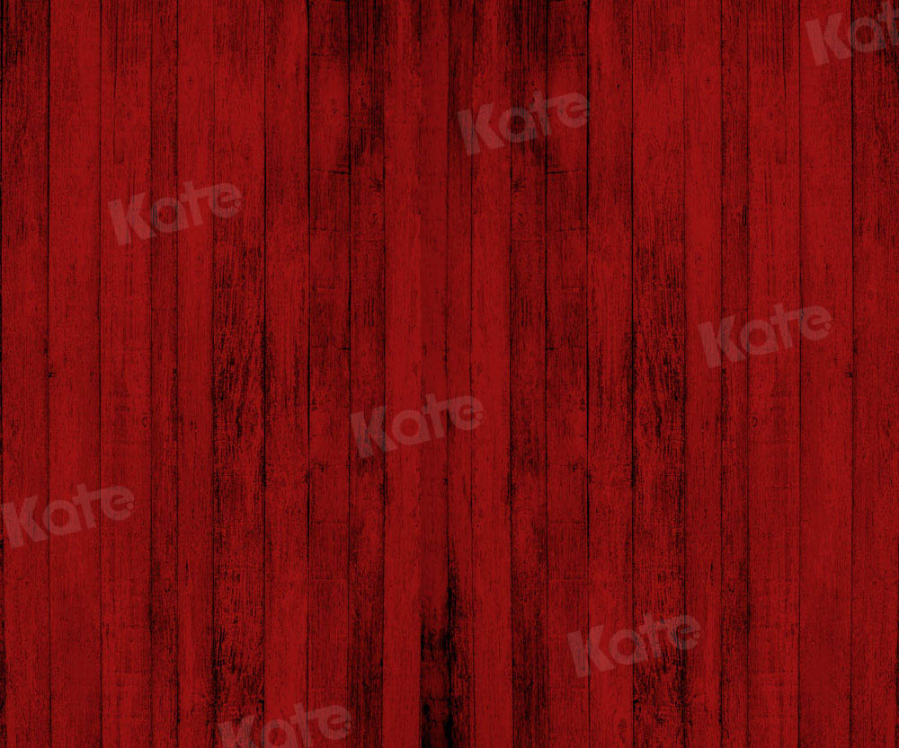 Kate Valentine's Day Backdrop Red Wooden Board Designed by Chain Photography - Kate Backdrop AU