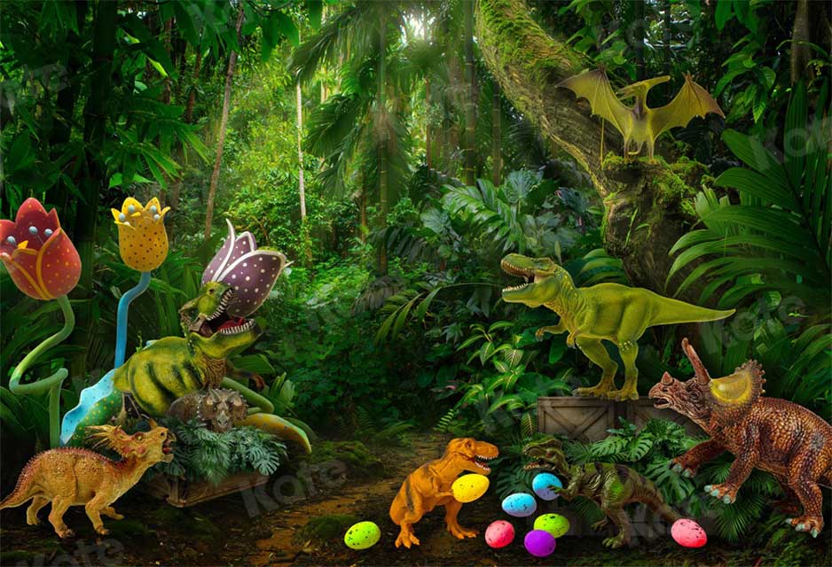 Kate Jungle Dinosaur Backdrop Green for Photography - Kate Backdrop AU