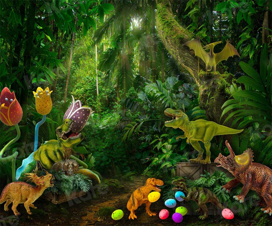 Kate Jungle Dinosaur Backdrop Green for Photography - Kate Backdrop AU