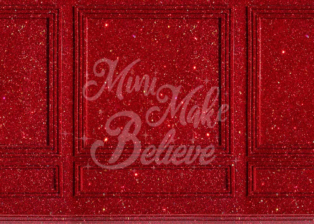 Kate Red Glitter Wall Backdrop Designed by Mini MakeBelieve - Kate Backdrop AU