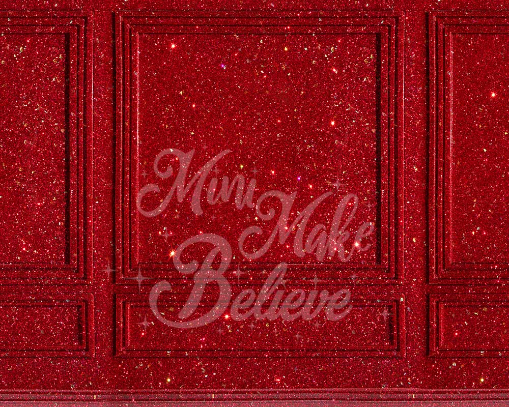 Kate Red Glitter Wall Backdrop Designed by Mini MakeBelieve - Kate Backdrop AU
