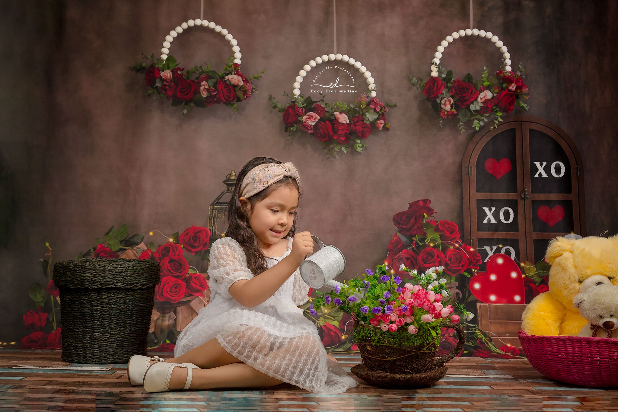 Kate Valentine's Day Backdrop Vintage Rose Designed by Emetselch - Kate Backdrop AU