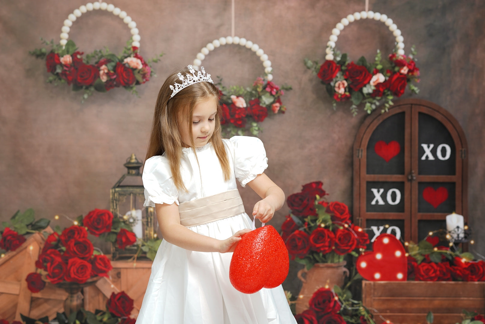 Kate Valentine's Day Backdrop Vintage Rose Designed by Emetselch - Kate Backdrop AU