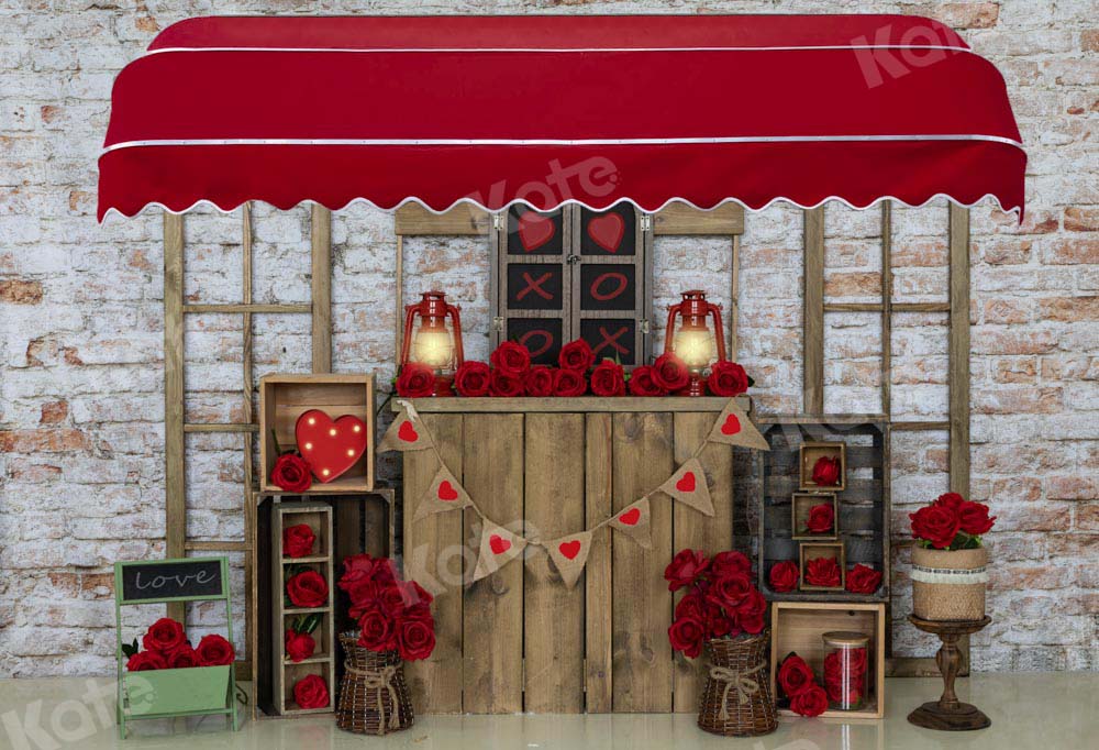 Kate Romantic Backdrop Valentine's Day Store Wall Designed by Emetselch - Kate Backdrop AU