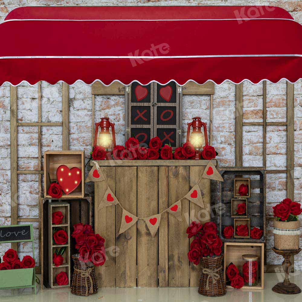 Kate Romantic Backdrop Valentine's Day Store Wall Designed by Emetselch - Kate Backdrop AU