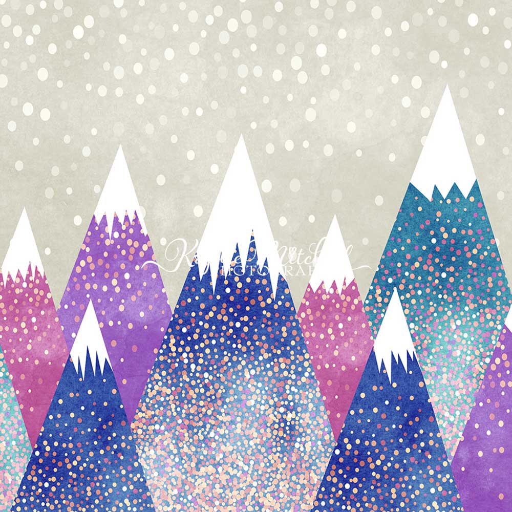 Kate Snowy Mountains Backdrop Purple Pink Designed By Krystle Mitchell Photography - Kate Backdrop AU