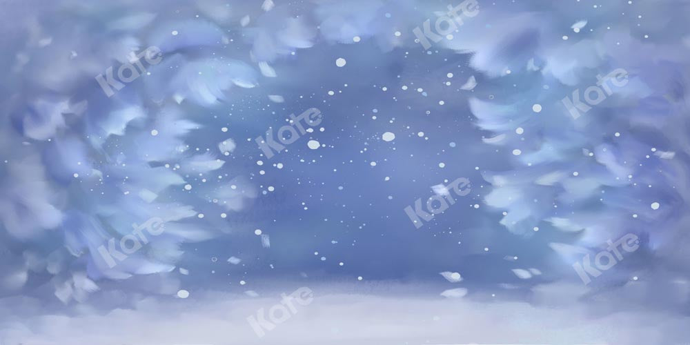 Kate Winter Snowflakes Backdrop Blue Dream Designed by GQ - Kate Backdrop AU