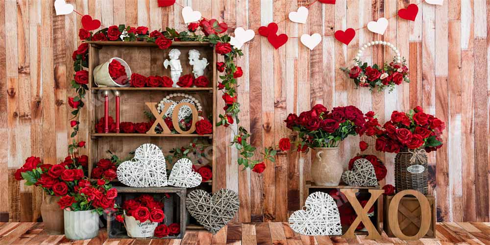Kate Valentine's Day Backdrop Flower Room Designed by Emetselch - Kate Backdrop AU