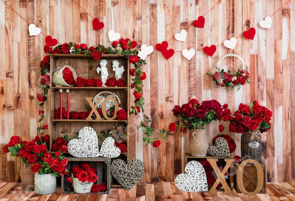 Kate Valentine's Day Backdrop Flower Room Designed by Emetselch - Kate Backdrop AU